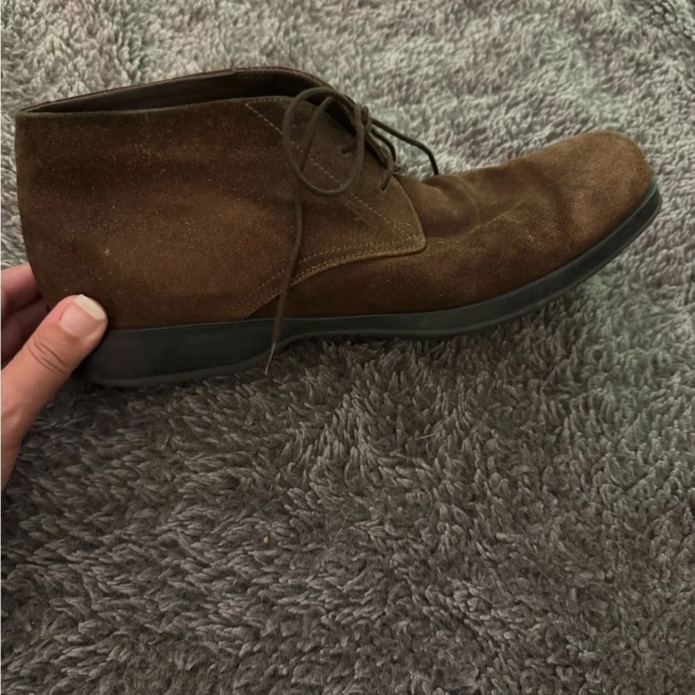 SALVATORE FERRAGAMO Men's Brown Suede Shoes